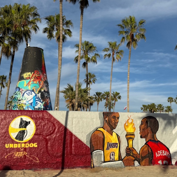 世界杯官网直播app下载最新版-81分先生和83分先生的传承？洛杉矶当地壁画致敬科比&amp;阿德巴约